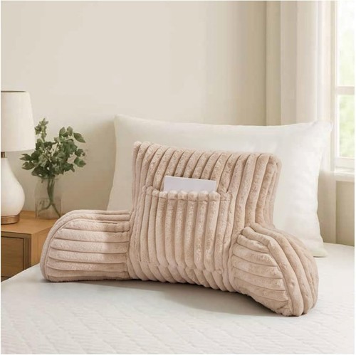 Faux fur reading pillow with - reading,