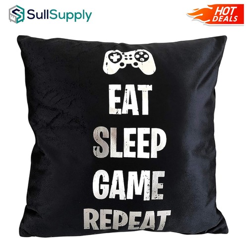 Playful black cushion cover - black,