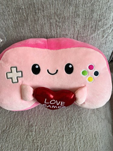 New pink game controller plush - pink,
