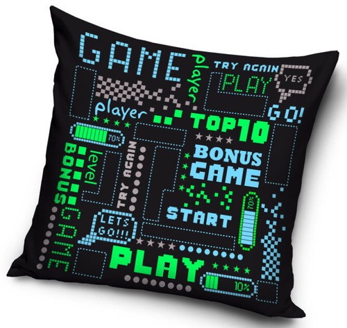 Gamer filled cushion video - gamer,
