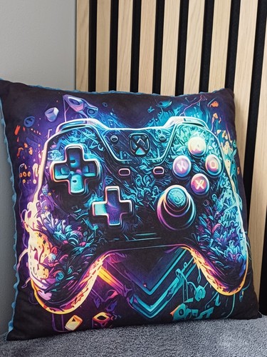 Gamer filled cushion video - cushion,