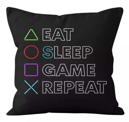 Gamer eat sleep cushion - sleep,